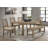71-inch Solid Wood Dining Table Washed Brown