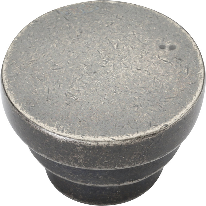 Round Step Cabinet Knob, Medium White Bronze, 1.5