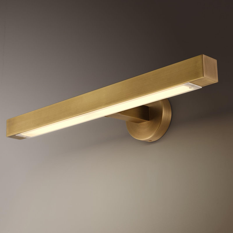 Daisja Solid Brass LED Armed Sconce, Satin Black