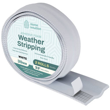 M-D White Foam Weather Stripping Tape For Doors and Windows 17 ft