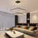 Stoudt 2 Square Rings Dimmable LED Tiered Chandelier