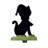 7.76"H Wooden/Metal Cat Stocking Holder