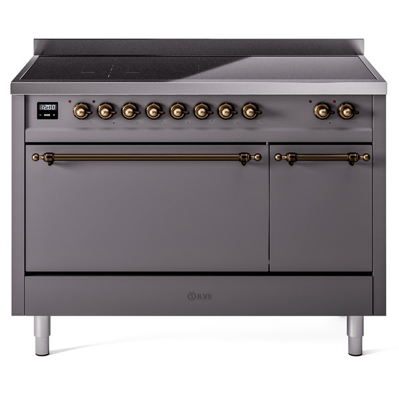 ILVE Nostalgie II 48 in Induction Range, Graphite Matte/Bronze
