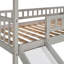 Lit mezzanine simple avec deux tiroirs et glissade, lit maison avec glissade-62157542