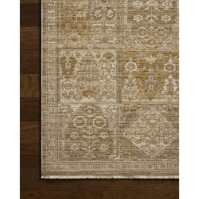Loloi Elora Mushroom / Ochre Area Rug, Mushroom / Ochre 6'-3" x 9'-6"