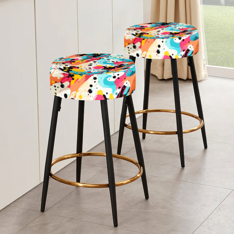 Ensemble de 2 tabourets de bar colorés Poupart Vortex Fusion