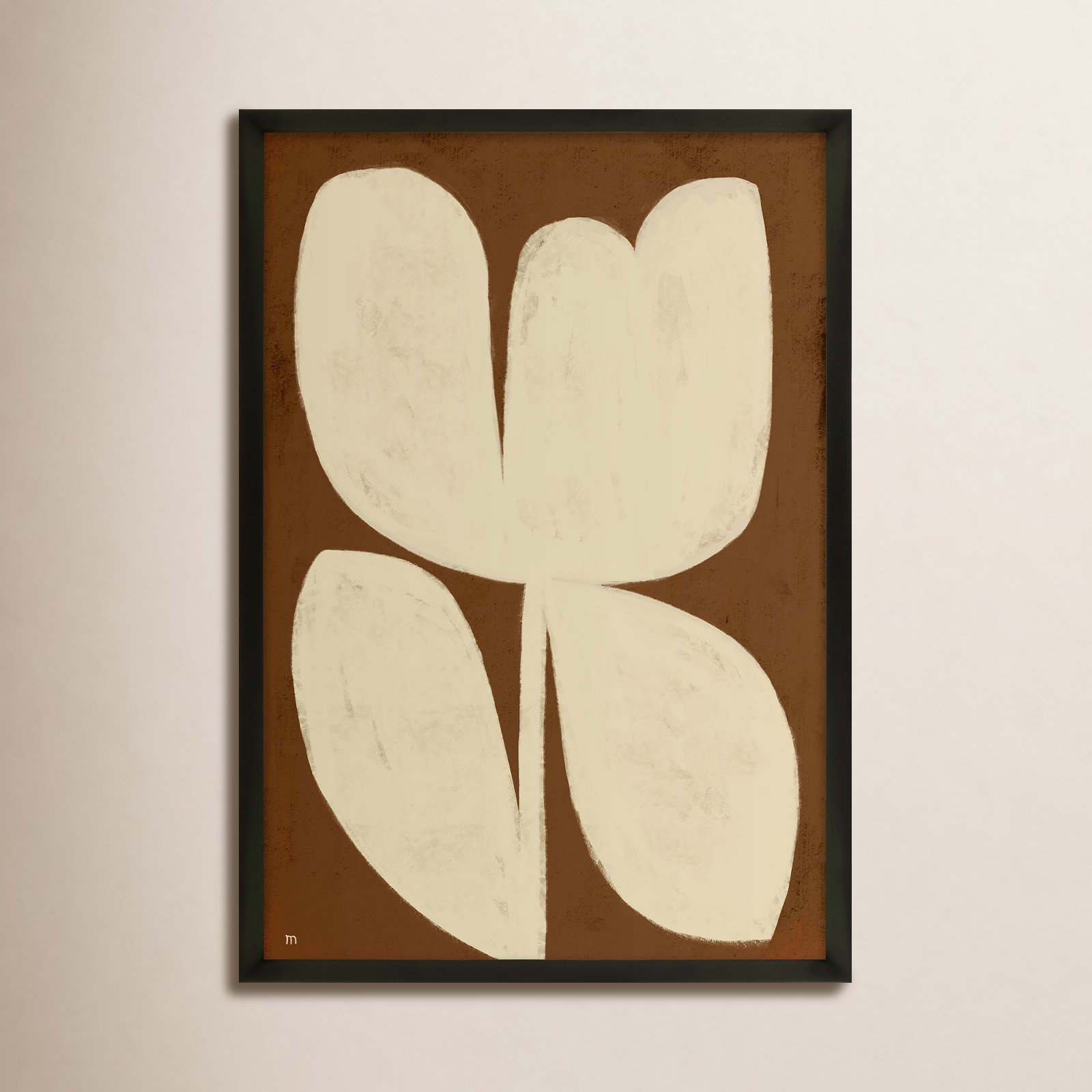 Flower 1 Print, Black Framed, 30" H x 21" W