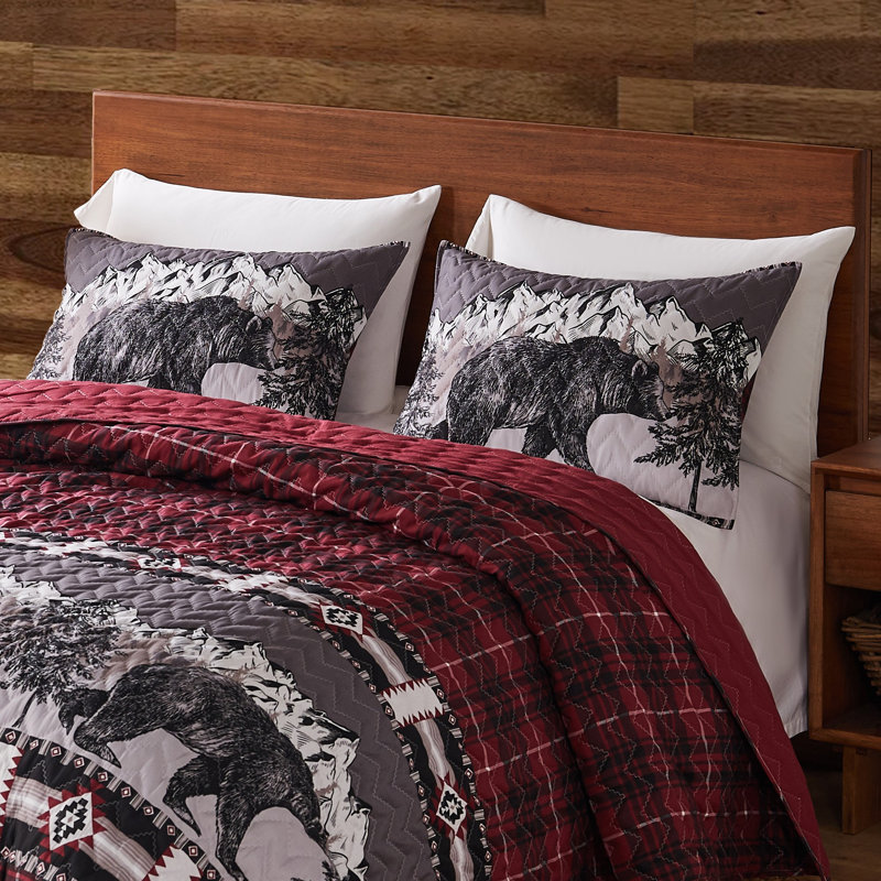 Greenland Home Fasions Timberline Red Standard Sham, 20x26, Standard
