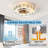 Caged Ceiling Fan With Lights Remote Control, modern Ceiling Fan, Fans, 4 LED Bulbs Include