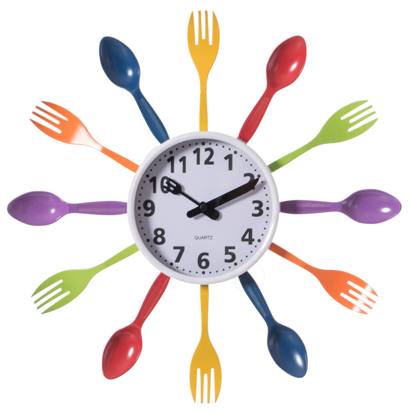 Eumeka Wall Clock, Green/Purple/Blue