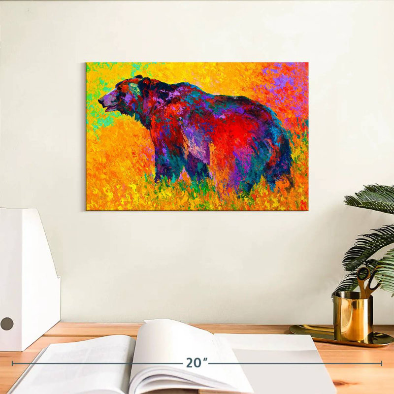 Brampt Into The Wind Grizz, 8" H x 12" W