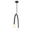 Lustre 2 lumières Rua en noir mat-847877371