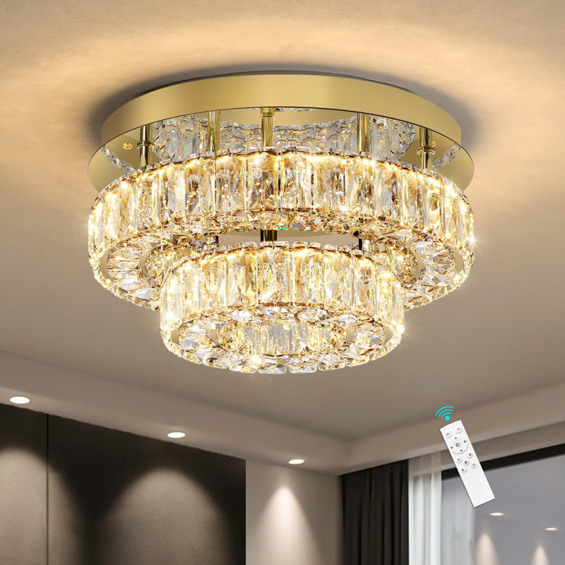 Lustre en cristal, Doré