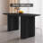 Pearlena 62.99" Modern Rectangle Black Dining Table Set with 6 Chairs for Kitchen, Bar, Living Room-1090927093-1090927092