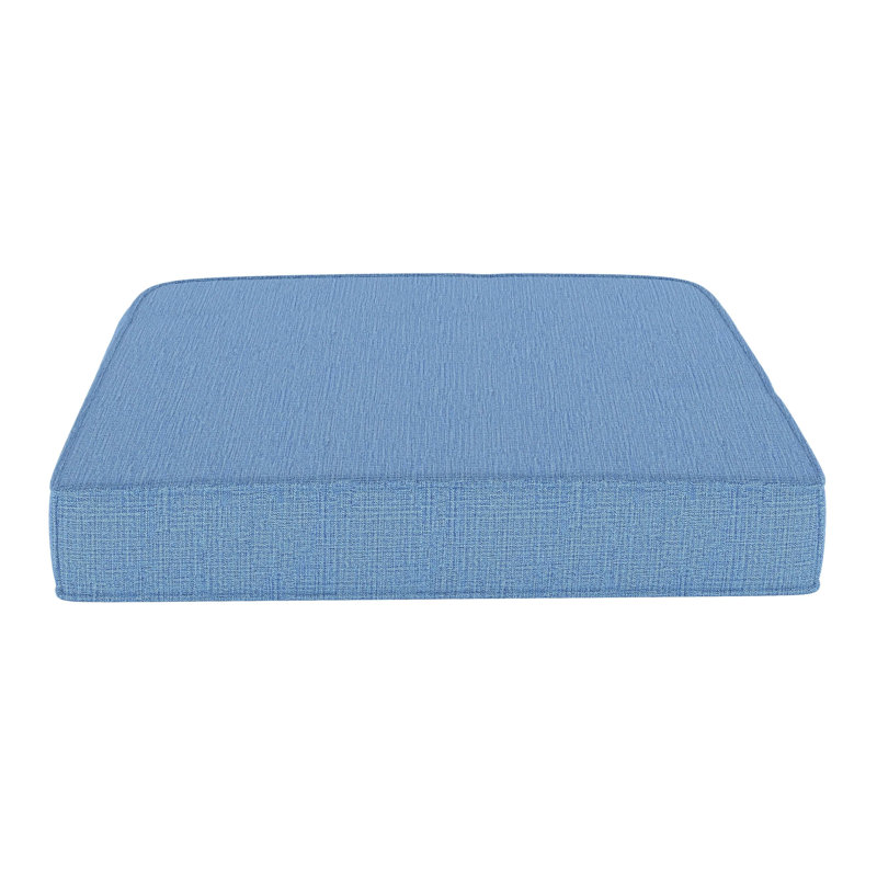 Outdoor Sunbrella® Seat Cushion, Cast Ocean Sunbrella® Plainweave, 20" W x 18" D