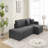 Wool Right Facing Sectional Sofa With Chaise