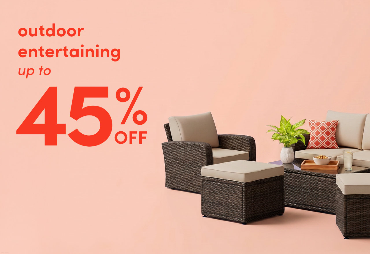 outdoor entertaining clearance