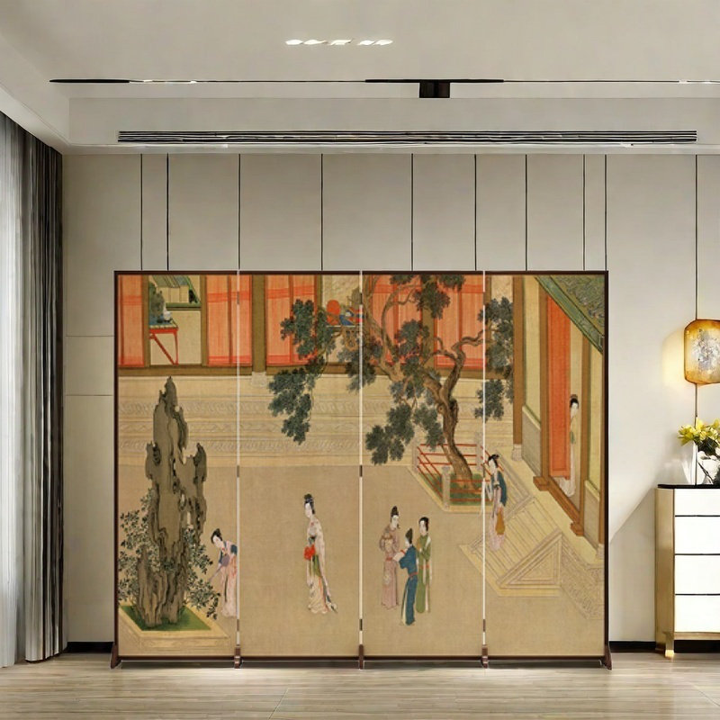 Peinture à écran chinois, H 74,8 po x l 78,74 po x P 1,37 po
