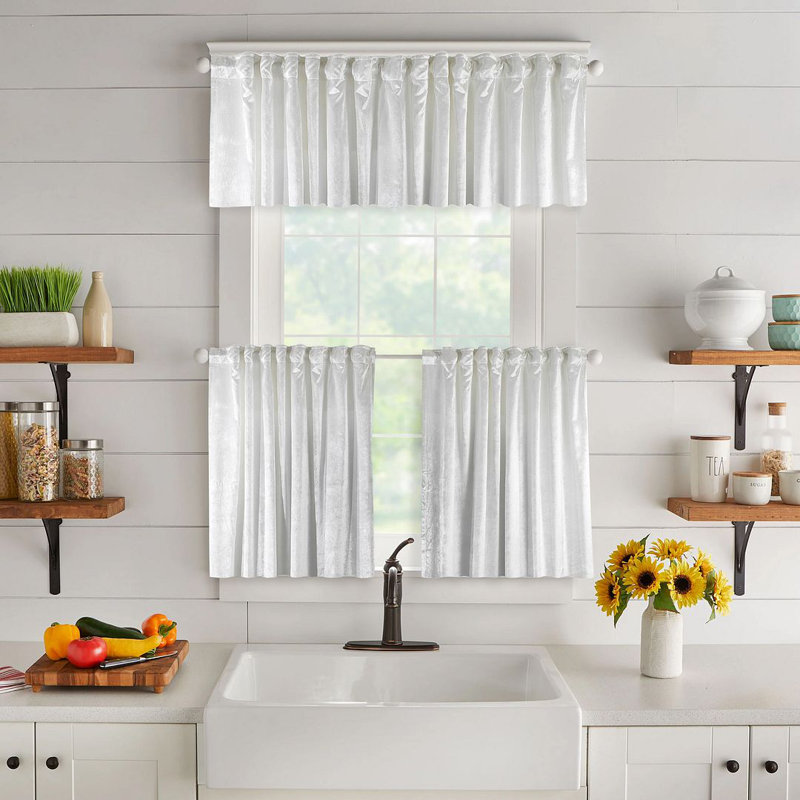 Solid Colour Kitchen Curtain, 18 Air Force, 60 H x 45 W cm