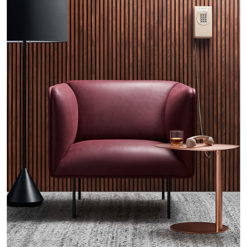 Dandy Lounge Chair, Cuir Oxblood