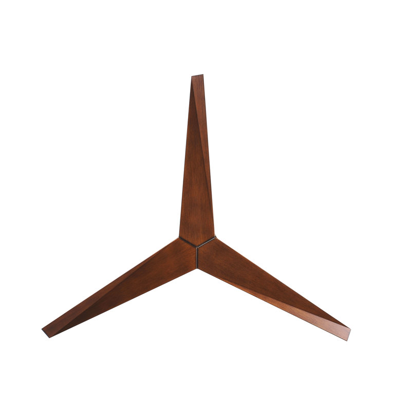 Eliza Outdoor Downrod Ceiling Fan, Walnut Tone, Gloss White