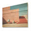 Pêche, minimalisme, formes discrètes, harmonie - minimalisme, art mural sur bois de pin naturel-101403769