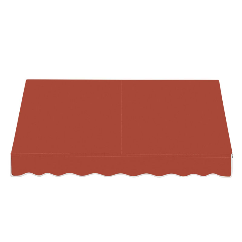 Auvent fixe en tissu acrylique rétro Awntech Dallas, H 16 po x l 64,5 po x P 30 po, Terre cuite