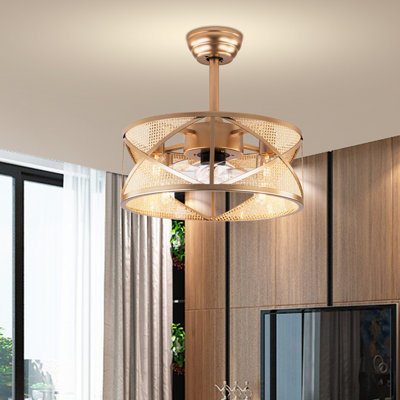 Ventilateur de plafond intelligent 18 pouces avec lumière et télécommande Shondale