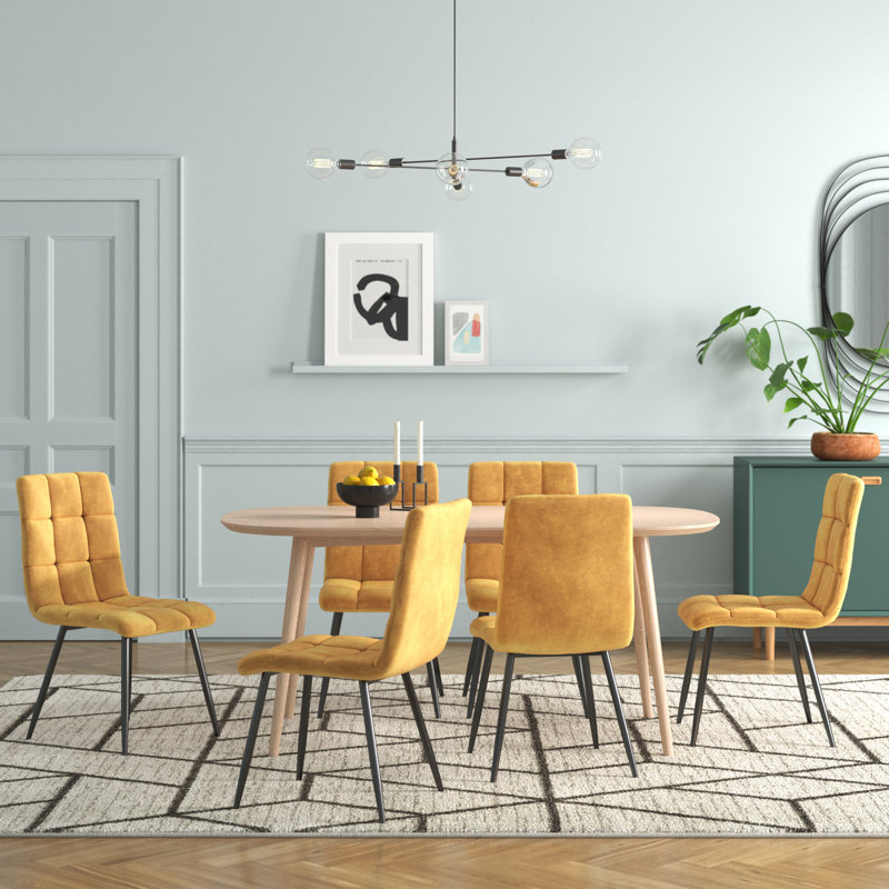 Omari 6 - Person Dining Set, Mustard