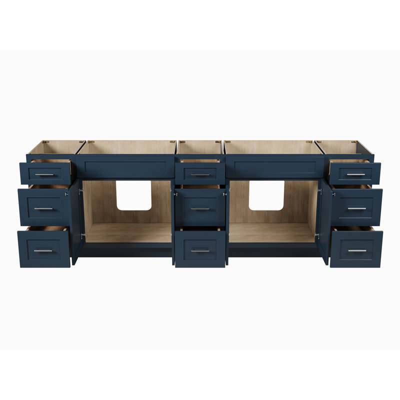 Base de meuble-lavabo double 105 po Disar, Bleu
