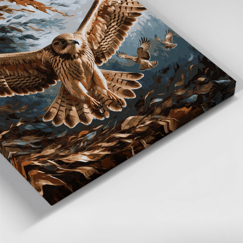 «Birds Eurasian Sparrowhawk», art mural sur toile, H 20 po x l 24 po