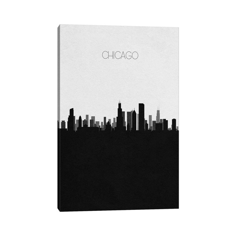 Chicago, Illinois City Skyline by Ayse Deniz Akerman - Wrapped Canvas Gallery-Wrapped Canvas Giclée, 152.5 cm H x 101.5 cm W