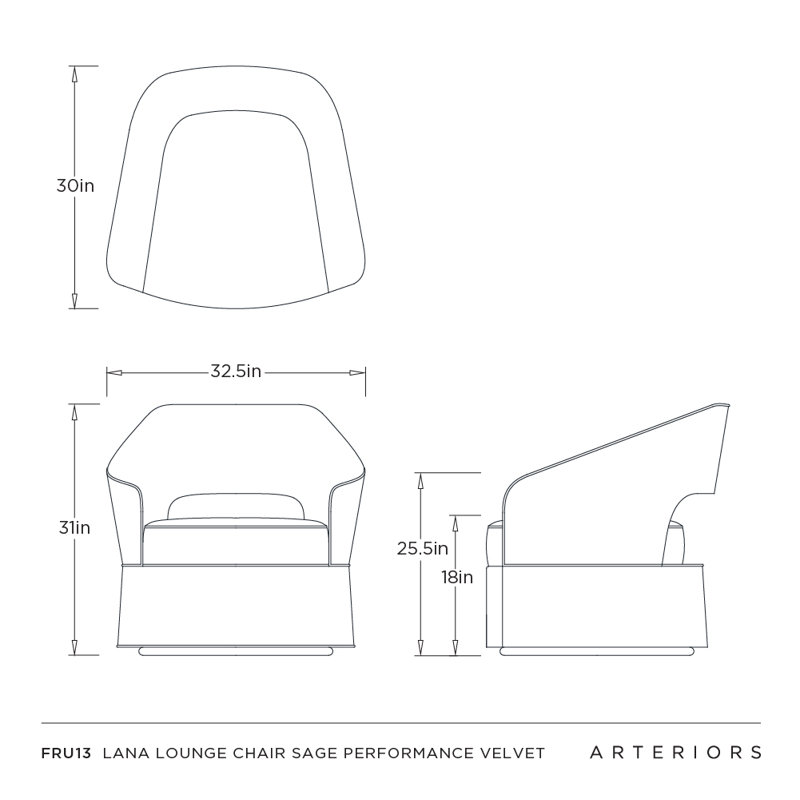 Lana Lounge Chair Sage Performance Velvet