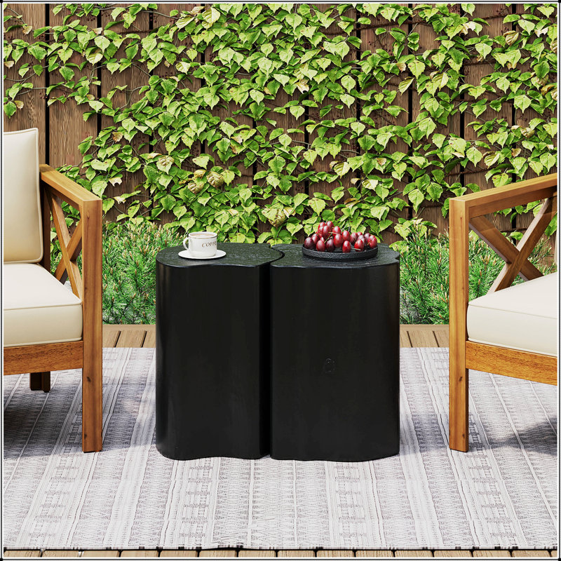 Table de bout 2-en-1 MGO, Noir