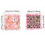Panneaux muraux de fleurs artificielles roses 13,78 po x 13,78 po, motif floral de fleurs roses en soie, toile de fond 3D