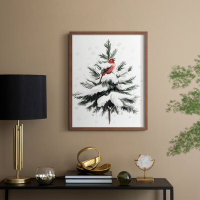 «Christmas Holiday Art» CDXXXIV, reproduction d'art encadrée - bois massif