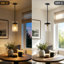 Luminaire suspendu 1 lumière avec îlot de cuisine Levona (noir / doré) Levona-1432405171