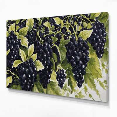 Fruit, groseille, art mural sur toile mauve