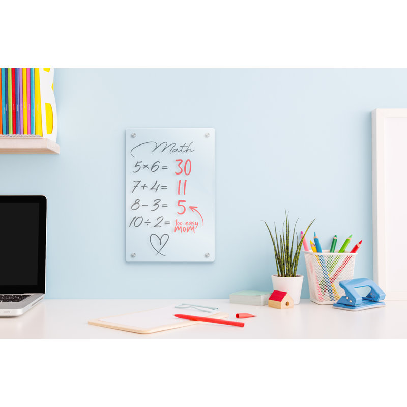 Plastic Dry Erase Board, 36" H x 24" W