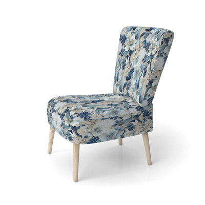 Chaise d'appoint rembourrée bohème et éclectique Coastal Retreat