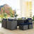 Stopover 9 Piece Outdoor Patio Sunbrella Dining Set-1700097341