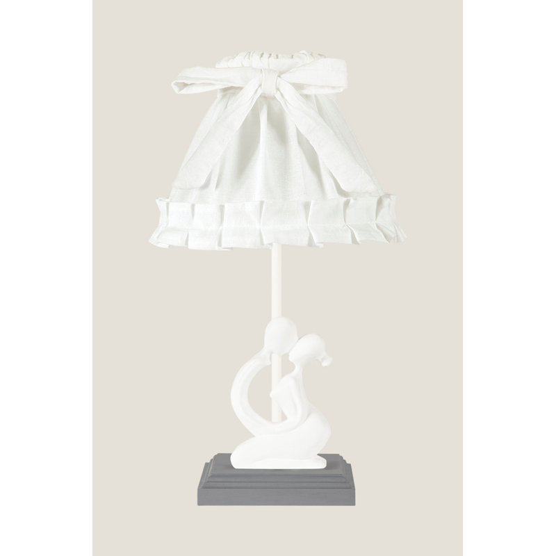 Lampe de table 16,5 po Evins, Gris, Blanc