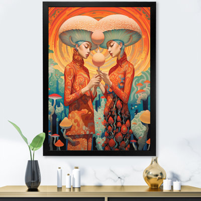 Orange surréalisme, robe de chambre pour femme