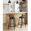 Alfonsa Upholstered Counter Stool with Metal Frame