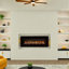 48 " Wall Mount Curved Front Electric Fireplace With Remote In Black, Multi-Colour Flame And Ember Bed,1400W/5000BTU