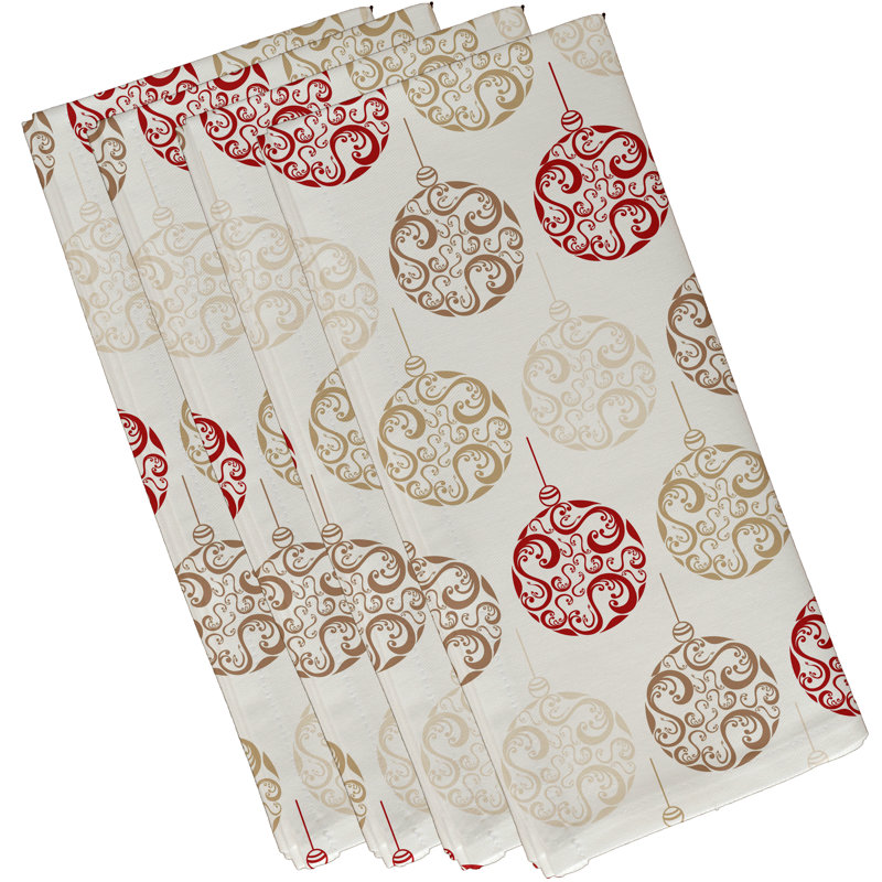 Ensemble de serviettes 22 "Painterly Bulbs, Rouge