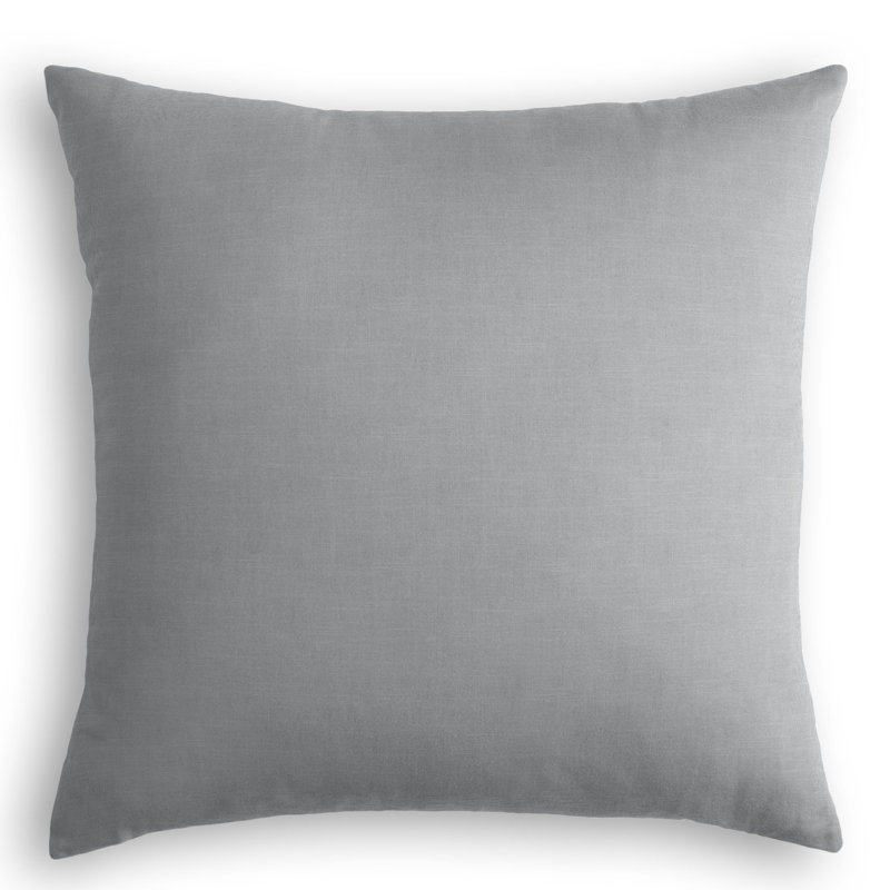 Housse de coussin carrée, 20 po x 20 po, Gris véritable, Housse de coussin seulement - sans coussin