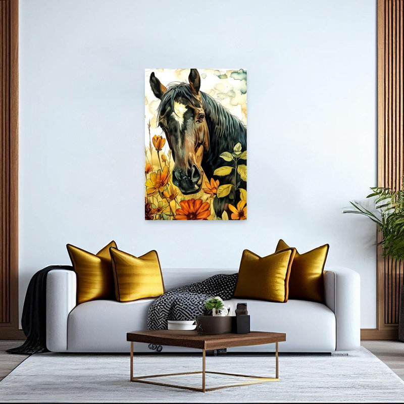 Cheval, art animalier contemporain, 60" H x 40" W