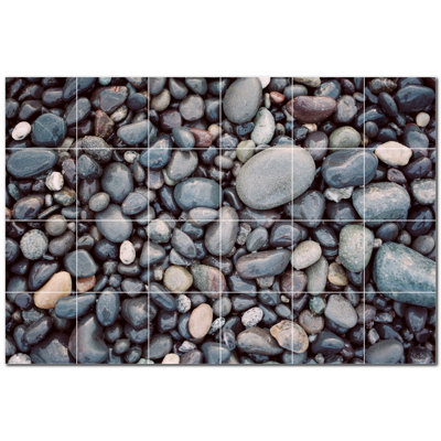 Panneau mural en céramique satinée Rocks Photo 6 po x 6 po
