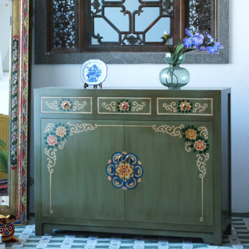 Armoire d'appoint en bois massif Painted Vintage